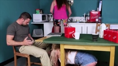 Dude gets surprised by two horny chicks
