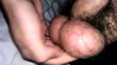 Touching soft dick of my dad in bed