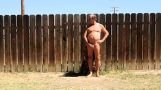 A Daddy Parading Around Naked In His Backyard.