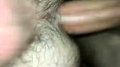 Hairy ass takes dick